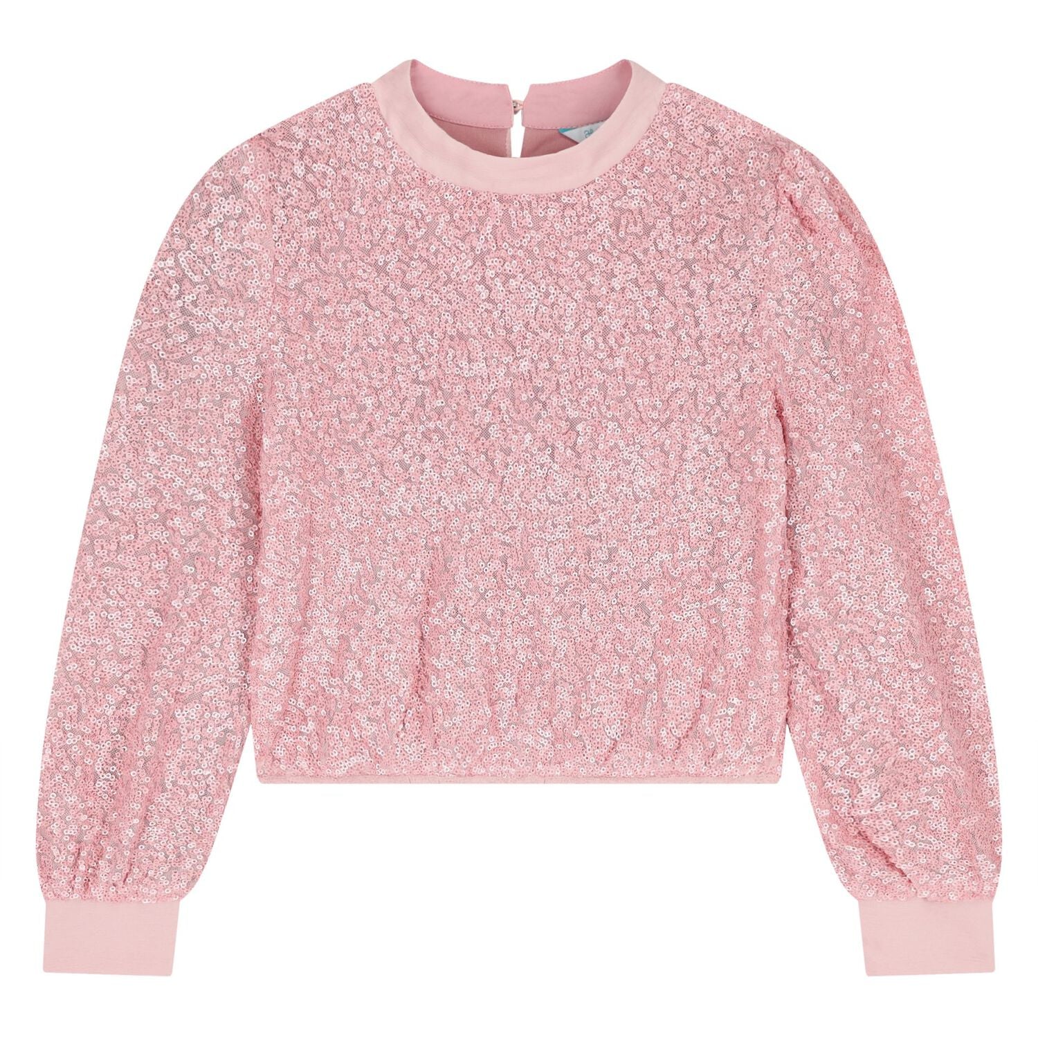 Girls Metallic Pink Sequin Skirt Set, 1, hi-res