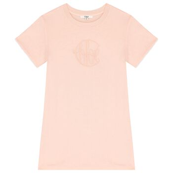 Girls Pink Logo Dress