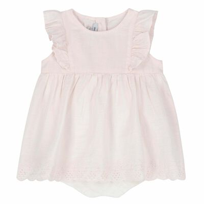 Baby Girls Pink Ruffle Dress