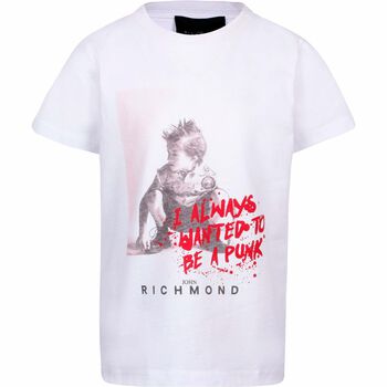 Boys White Logo T-Shirt