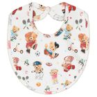 طقم ملابس القطن باللون العاجي على شكل دب مرح, 1, hi-res