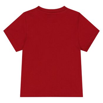 Younger Boys Red Logo T-Shirt