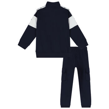 Boys Navy Blue Logo Tracksuit