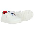 Boys White Logo Trainers, 1, hi-res