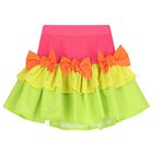 Girls Pink & Green Tiered Skirt Set, 1, hi-res