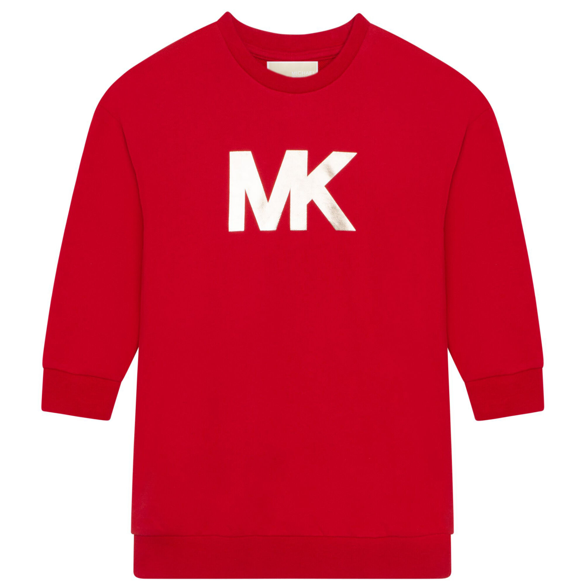 MICHAEL KORS Girls Red Logo Sweatshirt Dress Junior Couture USA
