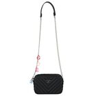 Girls Black Logo Handbag, 2, hi-res