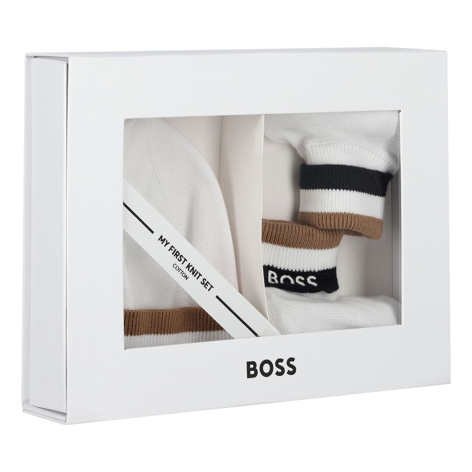 طقم هدايا  للأطفال بالشعار باللون الأبيض, 1, hi-res