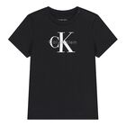 تيشيرت اولاد بالشعار باللون الاسود , 1, hi-res