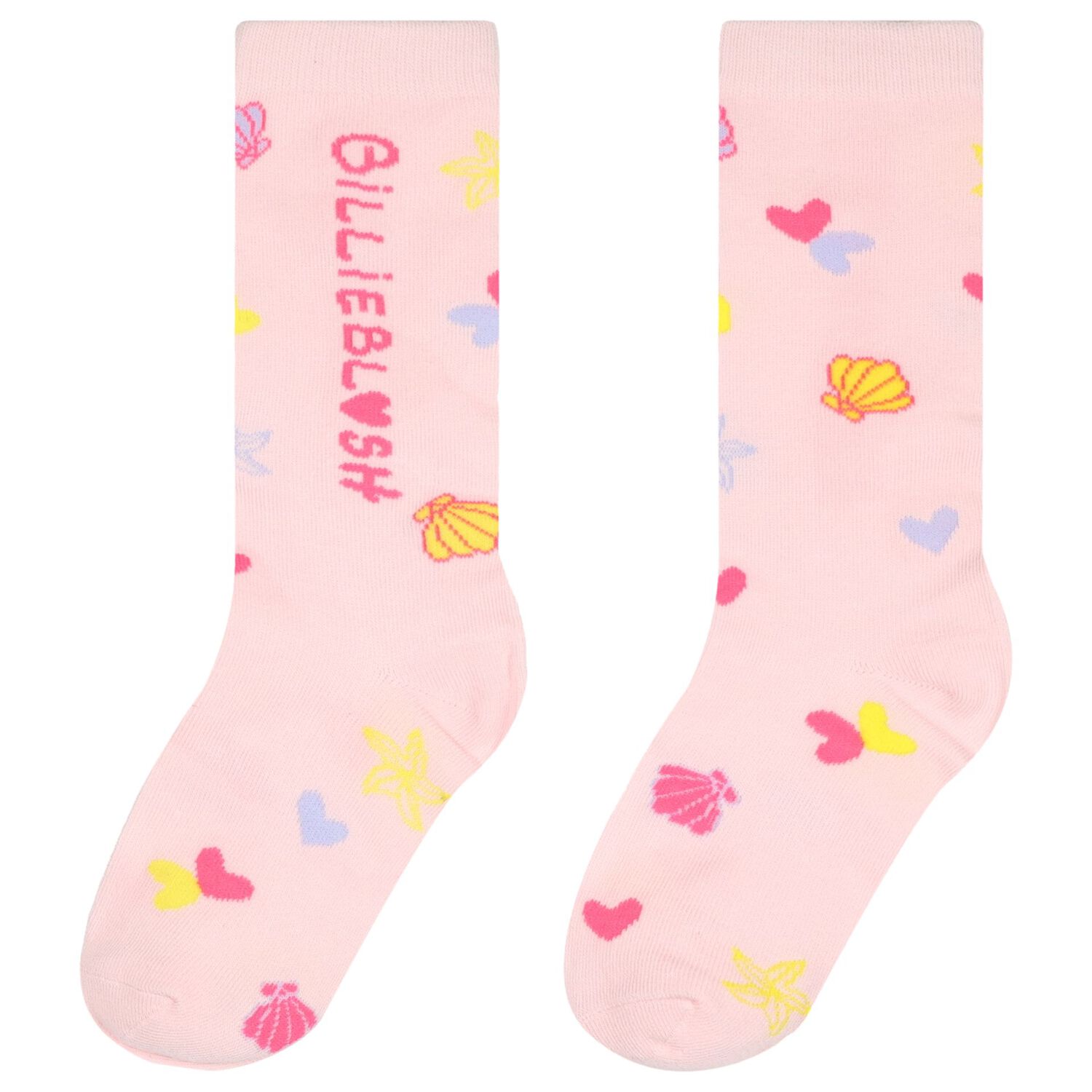 Girls Pink Logo Socks, 1, hi-res
