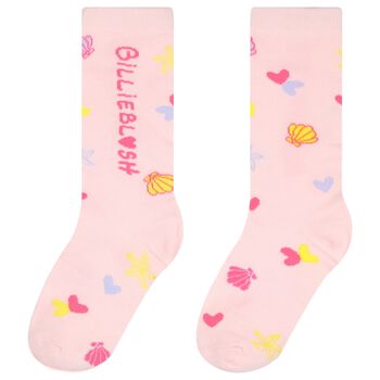 Girls Pink Logo Socks