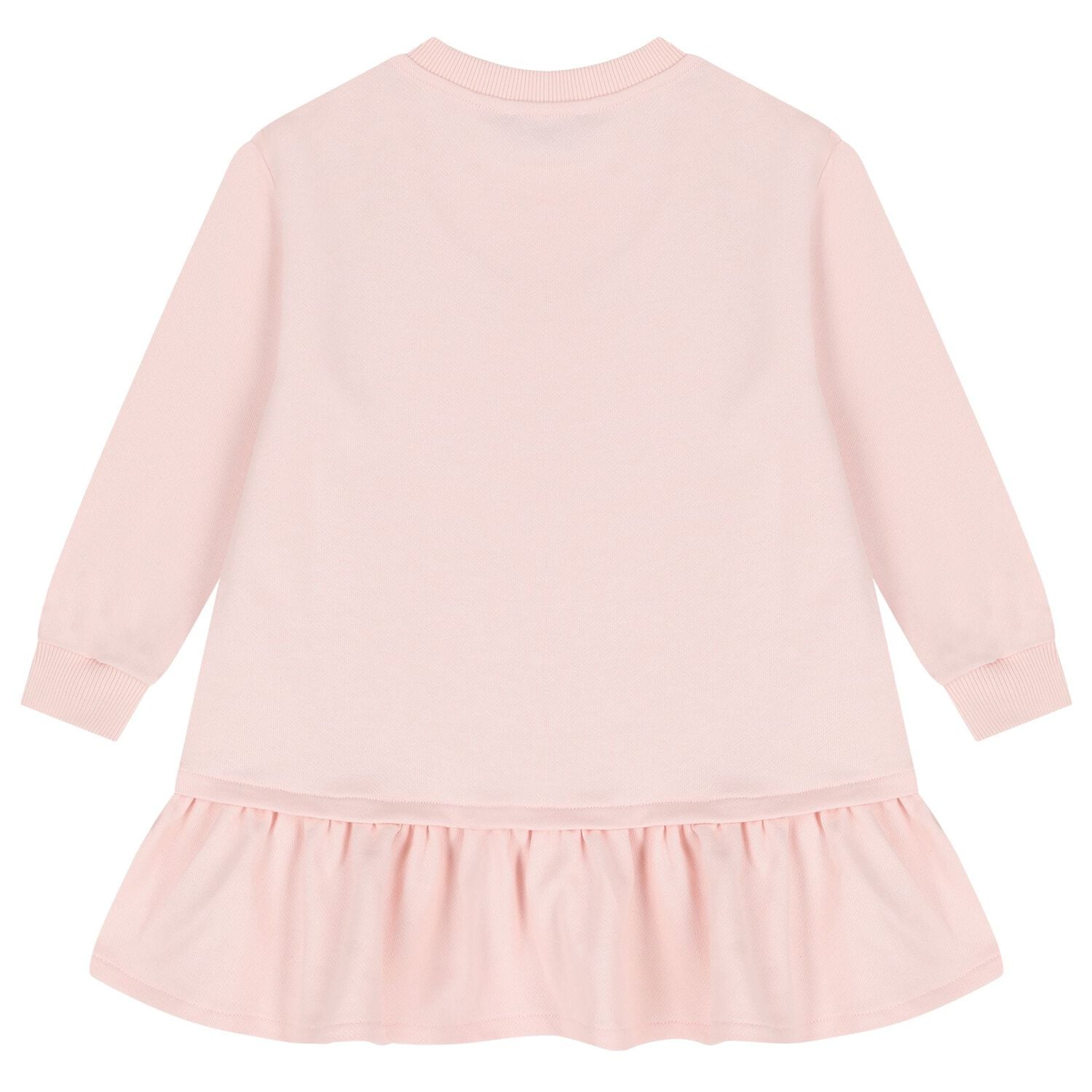 Girls Pink Zig Zag Bow Dress, 2, hi-res