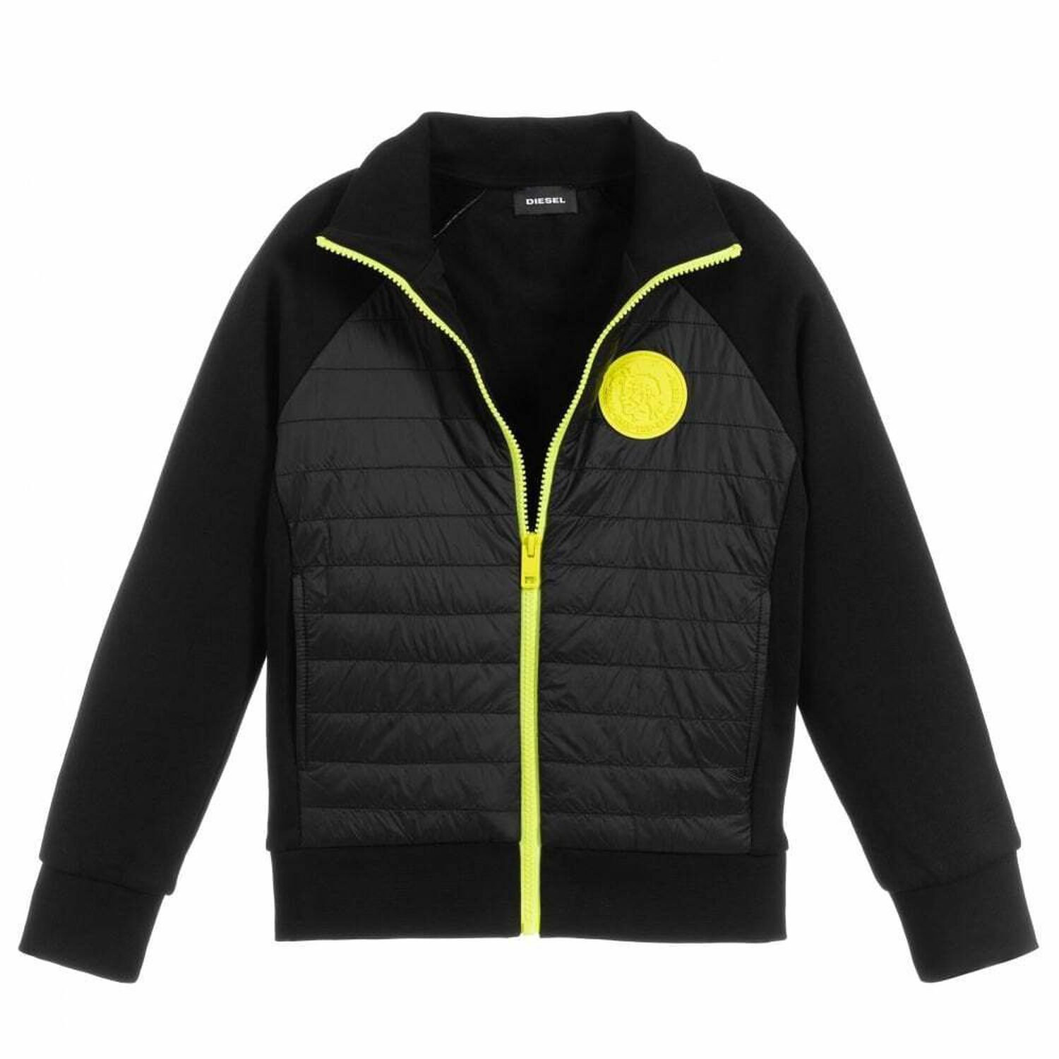 Boys Black Logo Zip Up Top, 1, hi-res image number null