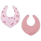 Baby Girls Pink Bibs ( 2-Pack ), 1, hi-res
