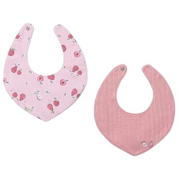 Baby Girls Pink Bibs ( 2-Pack )