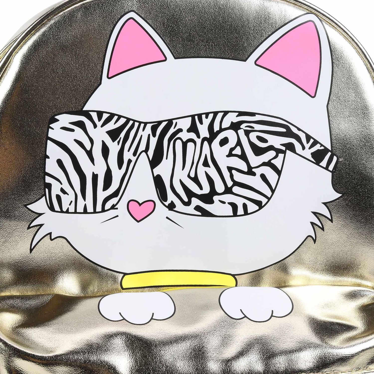 Girls Gold Choupette Logo Backpack, 1, hi-res