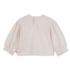 Younger Girls Ivory Heart Long Sleeeve Top, 1, hi-res