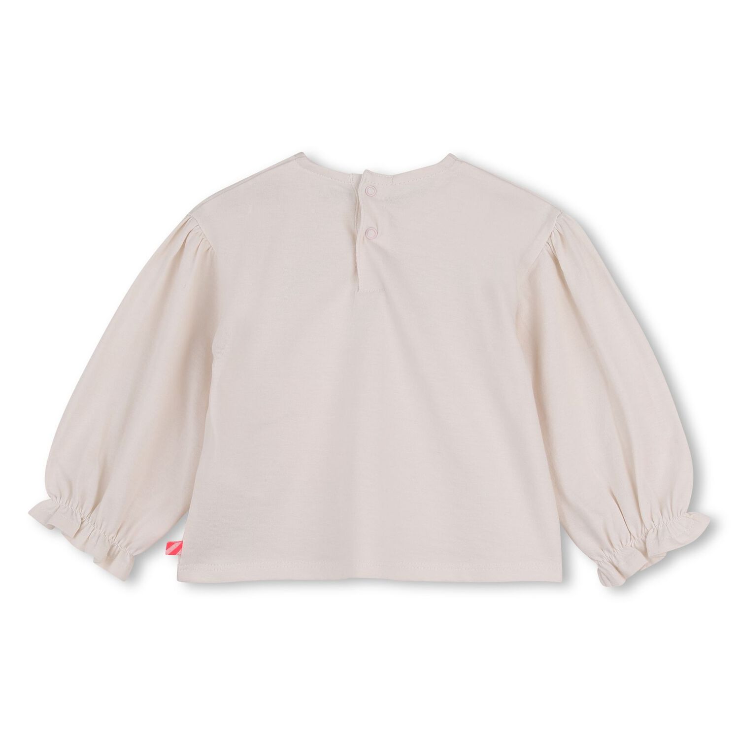 Younger Girls Ivory Heart Long Sleeeve Top, 1, hi-res