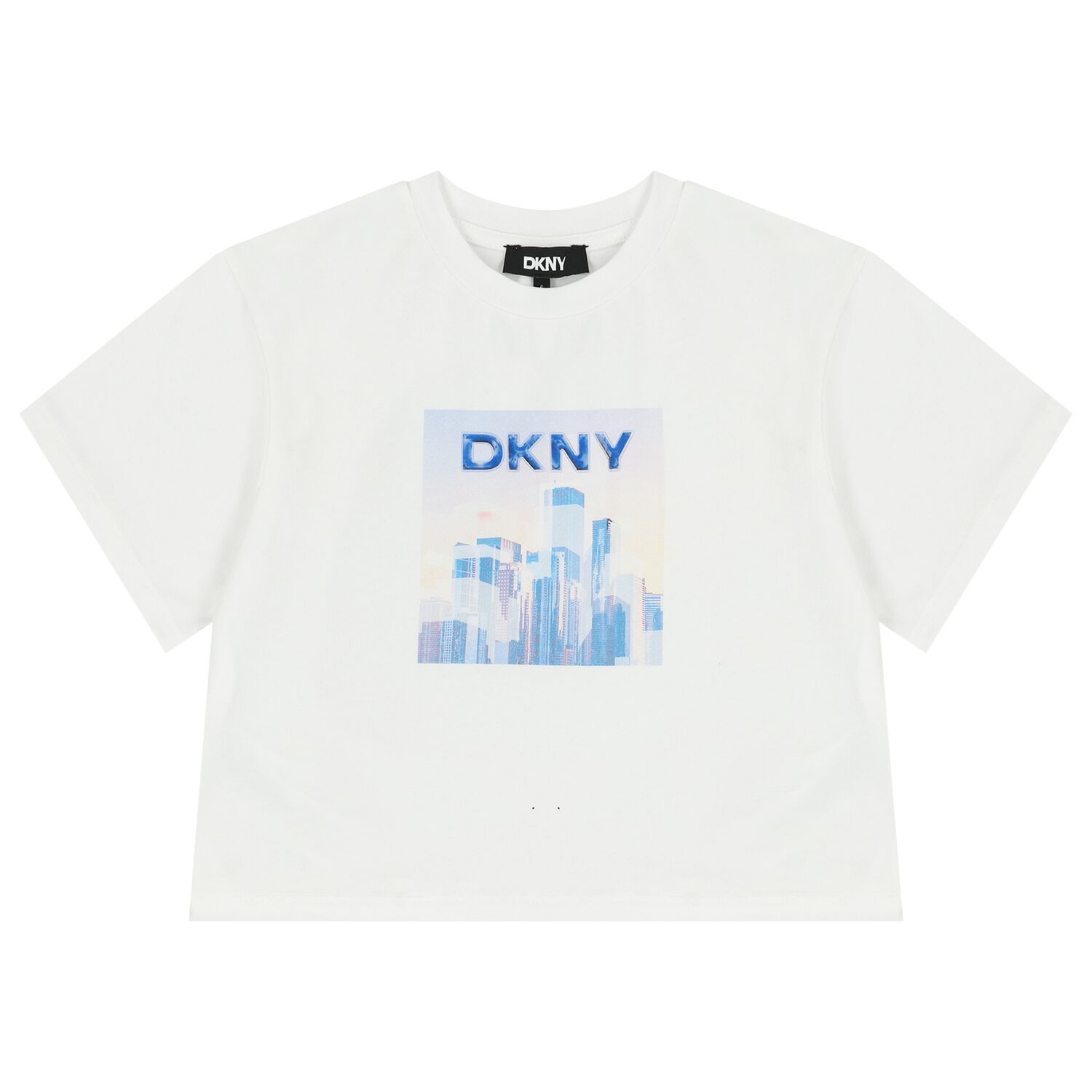 تيشيرت بنات بالشعار باللون الابيض , 1, hi-res