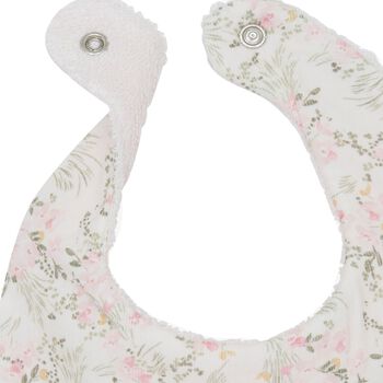 Baby Girls Pink Floral Bib