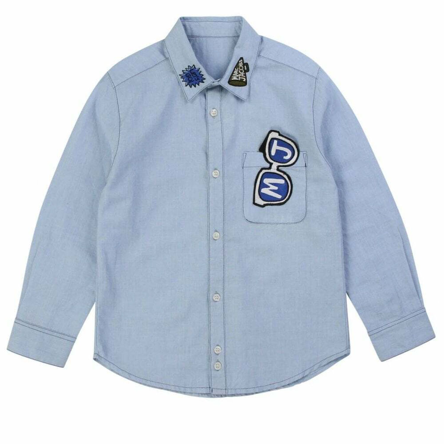 Boys Light Blue Logo Shirt, 1, hi-res
