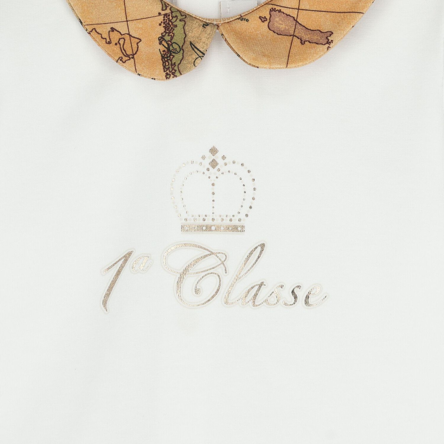 طقم هدايا ملابس اطفال بنقشة جغرافية باللونين الابيض و البيج, 1, hi-res