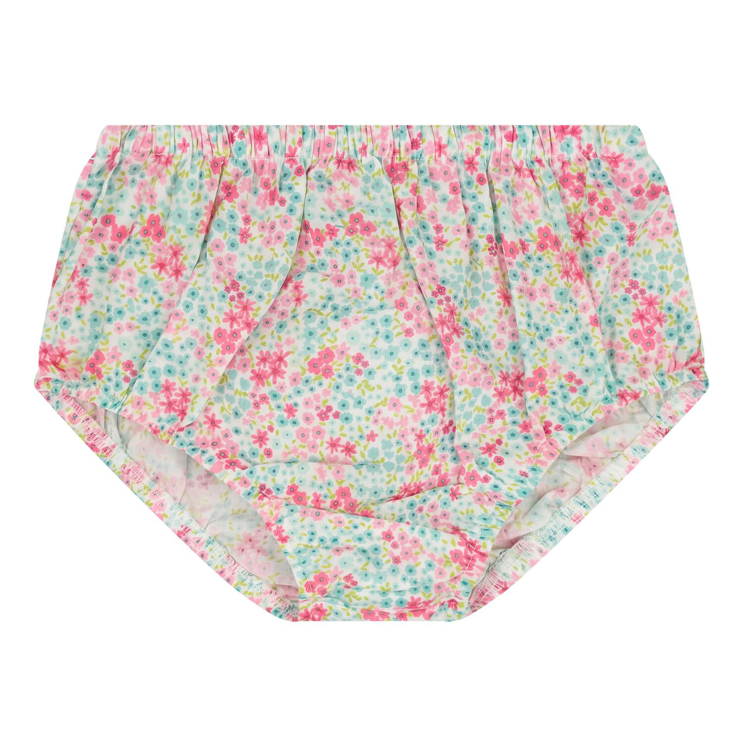 Baby Girls Green & Red Floral Dress Set, 2, hi-res