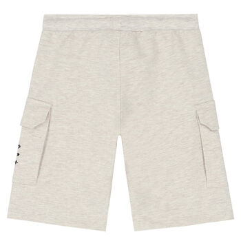 Boys Beige Logo Shorts