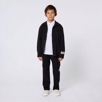 Boys White Logo Polo Shirt