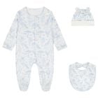 Baby Boys White & Blue Africa Babygrow Gift Set, 1, hi-res
