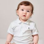 تيشيرت أولاد بولو بالشعار باللون الأبيض, 1, hi-res