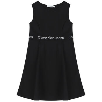Girls Black Logo Dress