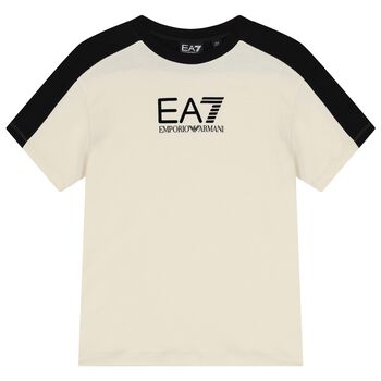 Boys Beige Logo T-Shirt