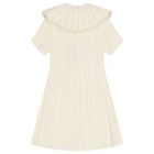 Girls Ivory Pearls & Diamantés Dress, 1, hi-res