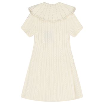 Girls Ivory Pearls & Diamantés Dress