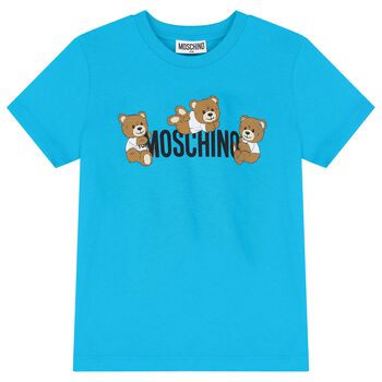 Blue Teddy Bear Logo T-Shirt