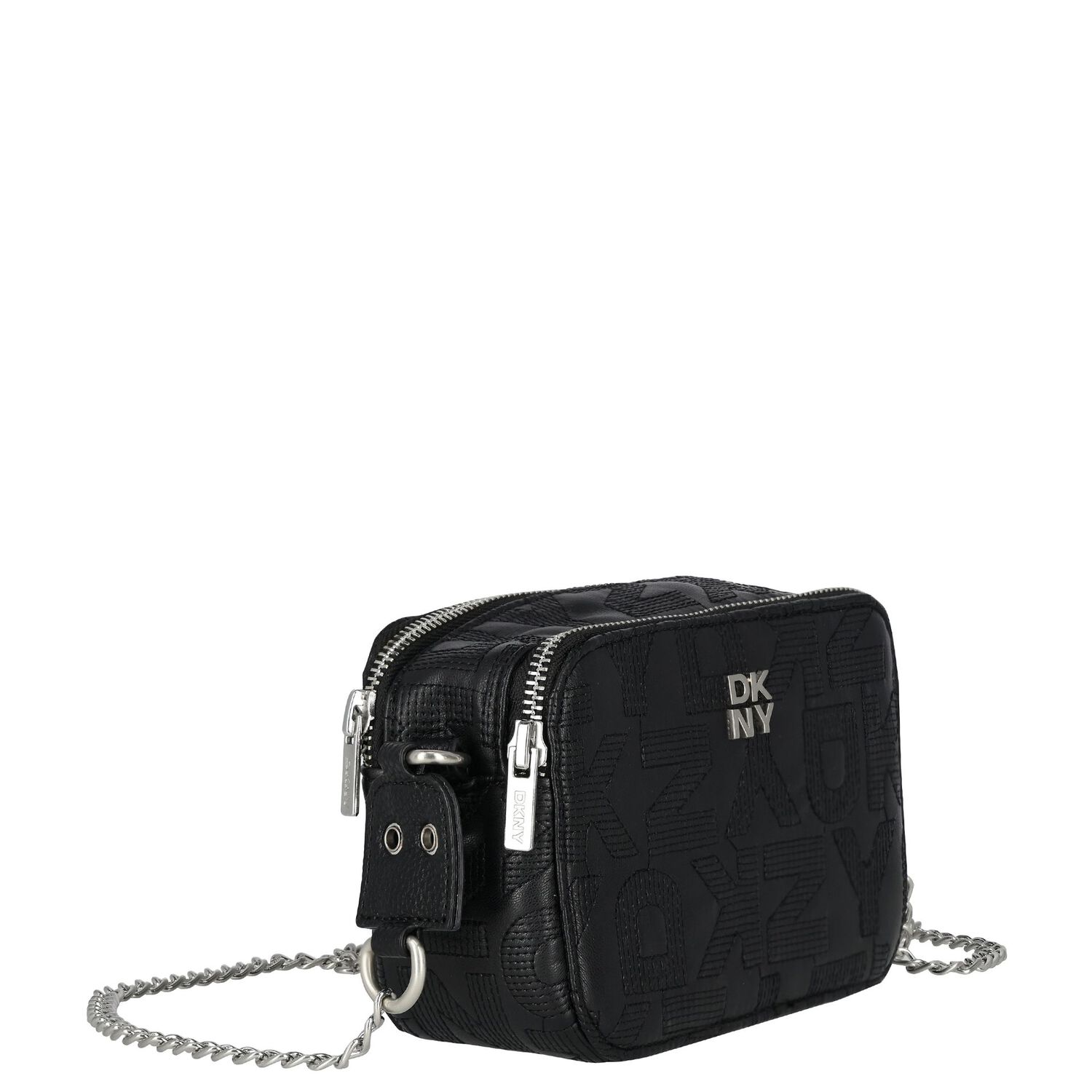 Girls Black Logo Handbag, 1, hi-res