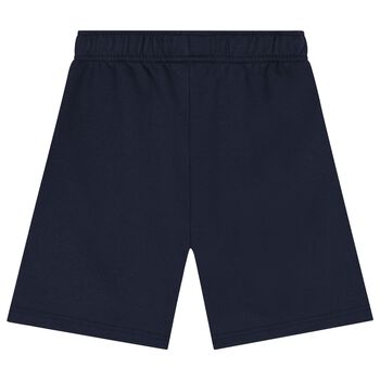 Boys Navy Blue Logo Shorts