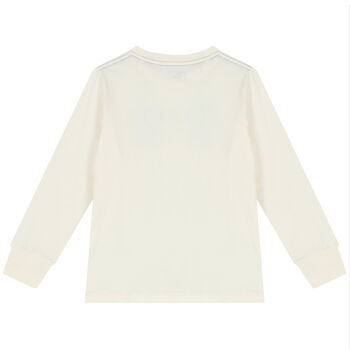 Boys Ivory Logo Long Sleeve Top