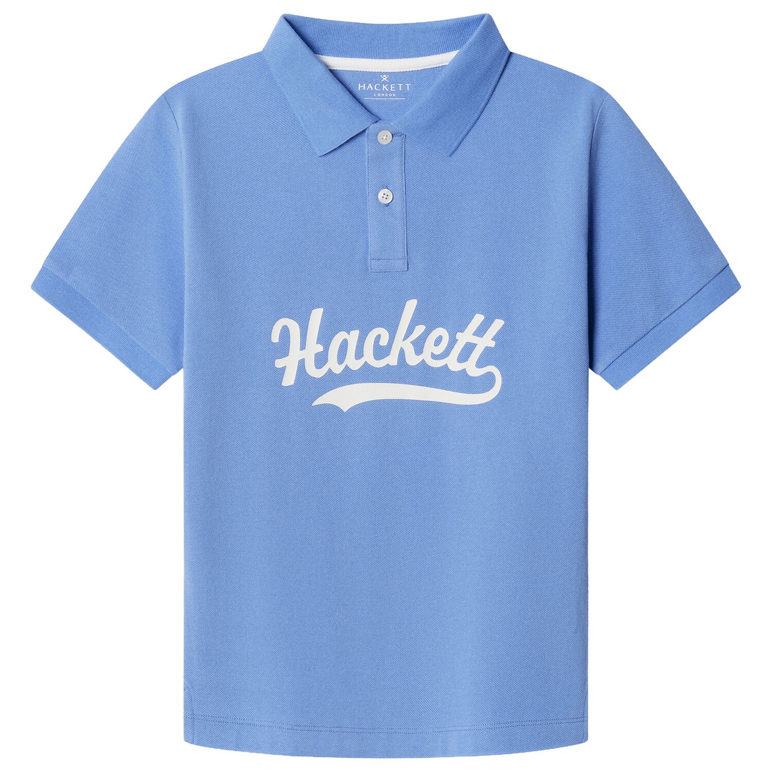 Boys Blue Logo Polo Shirt , 1, hi-res