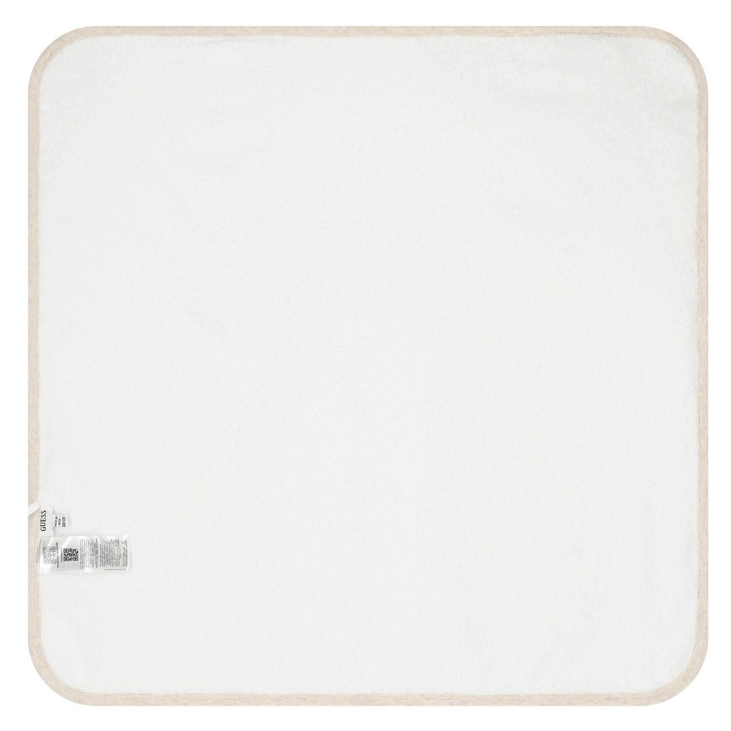 White & Beige Logo Hooded Baby Towel, 1, hi-res image number null