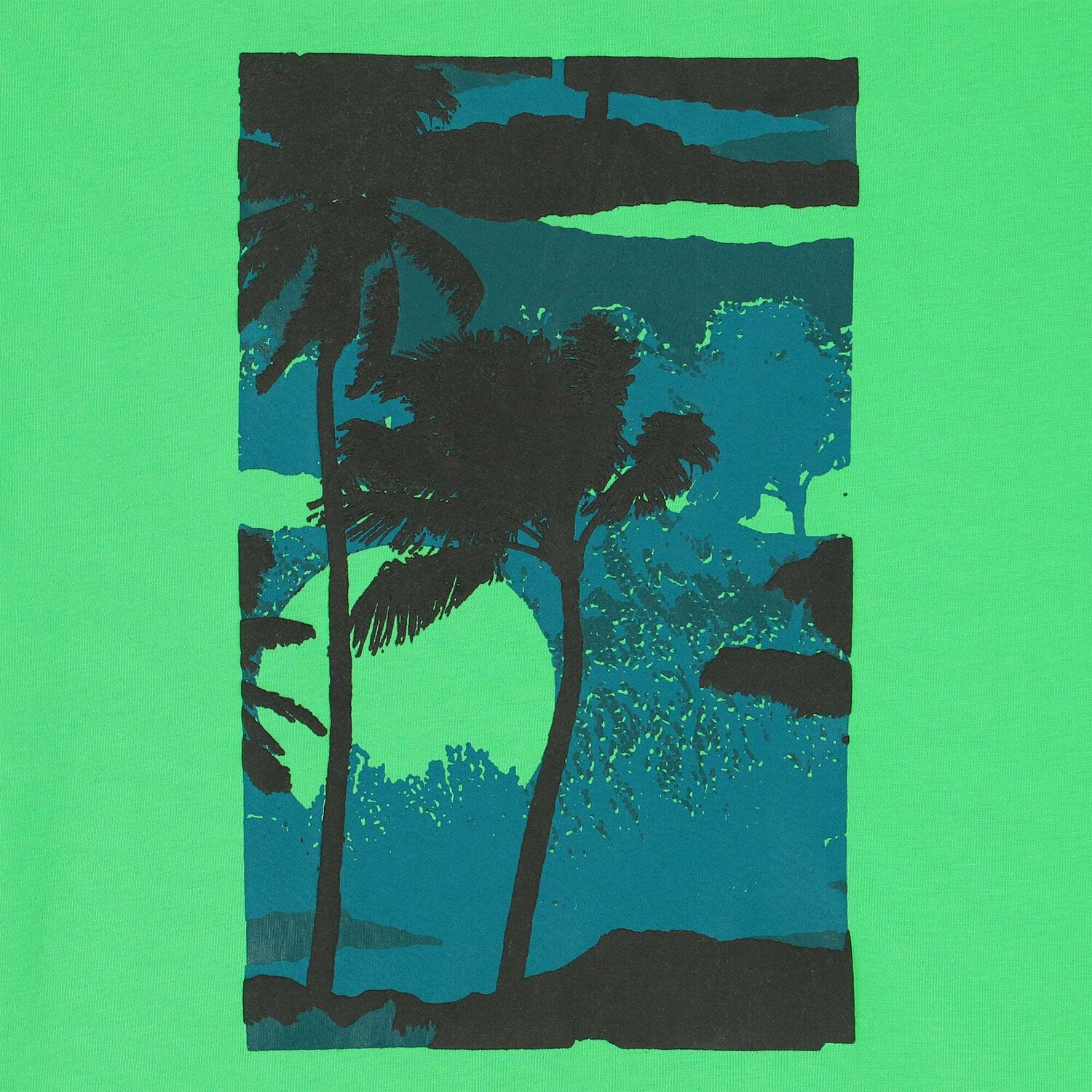 Boys Green Palm Tree T-Shirt, 1, hi-res
