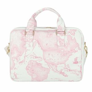 White & Pink Geo Map Baby Changing Bag