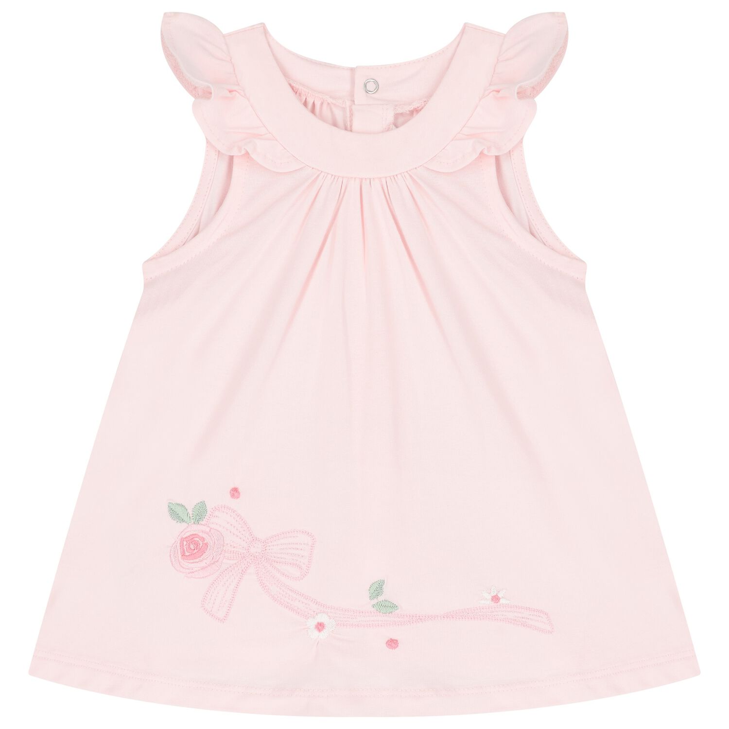 Baby Girls Pink Embroidered Dress, 2, hi-res image number null