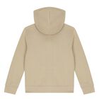 Boys Beige Logo Hooded Zip Up Top, 1, hi-res