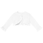 Baby Girls White Knitted Cardigan, 1, hi-res