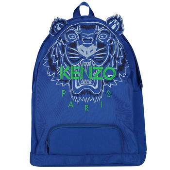 Boys Blue Tiger Logo Backpack 37CM