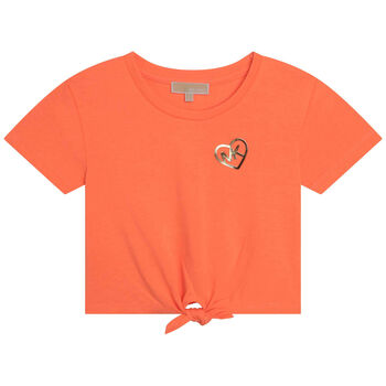 Girls Orange Logo T-Shirt