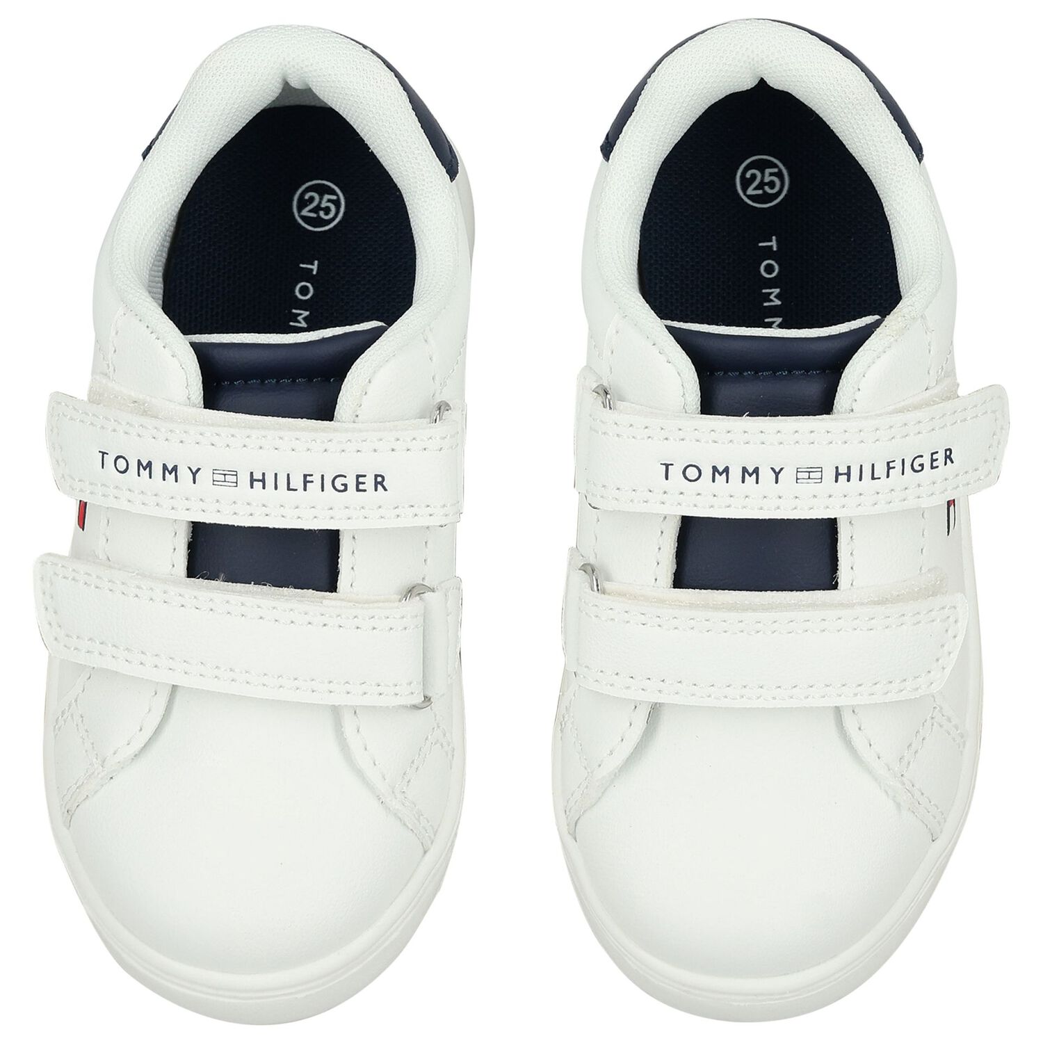 Boys White & Blue Logo Trainers, 1, hi-res image number null