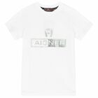 Boys White Logo T-Shirt, 4, hi-res